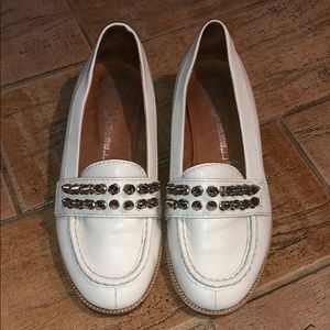 Jeffrey Campbell Spiked White Loafer
